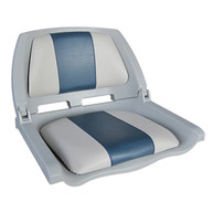 Фото Сиденье пластмассовое складное с подложкой molded fold-down boat seat,серо-голубое