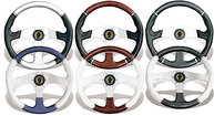 Фото Рулевое колесо «evolution», белый обод с карбоновыми вставками.
